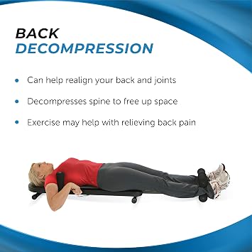 Stamina Products InLine Back Stretch Bench System, Decompress Spine and Joints for Inversion Traction Therapy, Blue Gray | Up to 250 lbs Weight Capacity; No Inversion Decompression fitness equipment