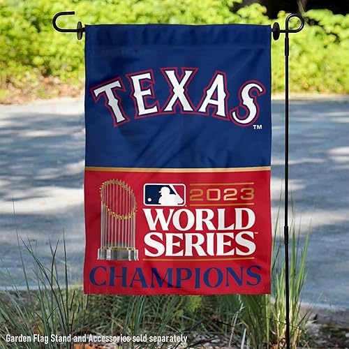 Miniatura 2 de Texas Rangers 2023 World Champions - Bandera de jardín de doble cara