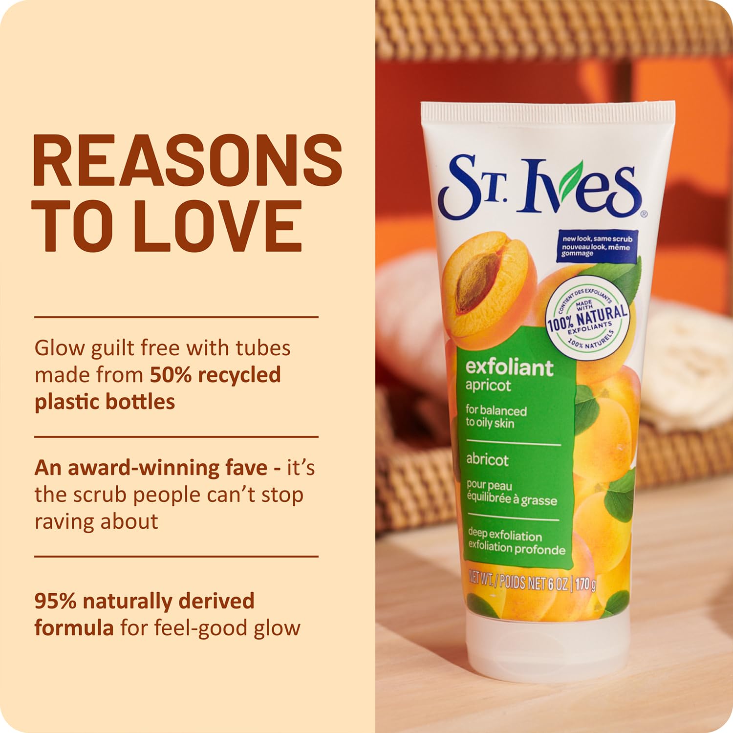ST. Ives Fresh Skin Apricot Scrub, 150 ml