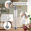 Bosch Stabmixer ErgoMixx Edelstahl-Mixfuß Mix- und Messbecher 4-Klingen-Messer Zerkleinerer ergonomisches Design 12 Stufen plus Turbo 600 W weiß/grau MSM66120
