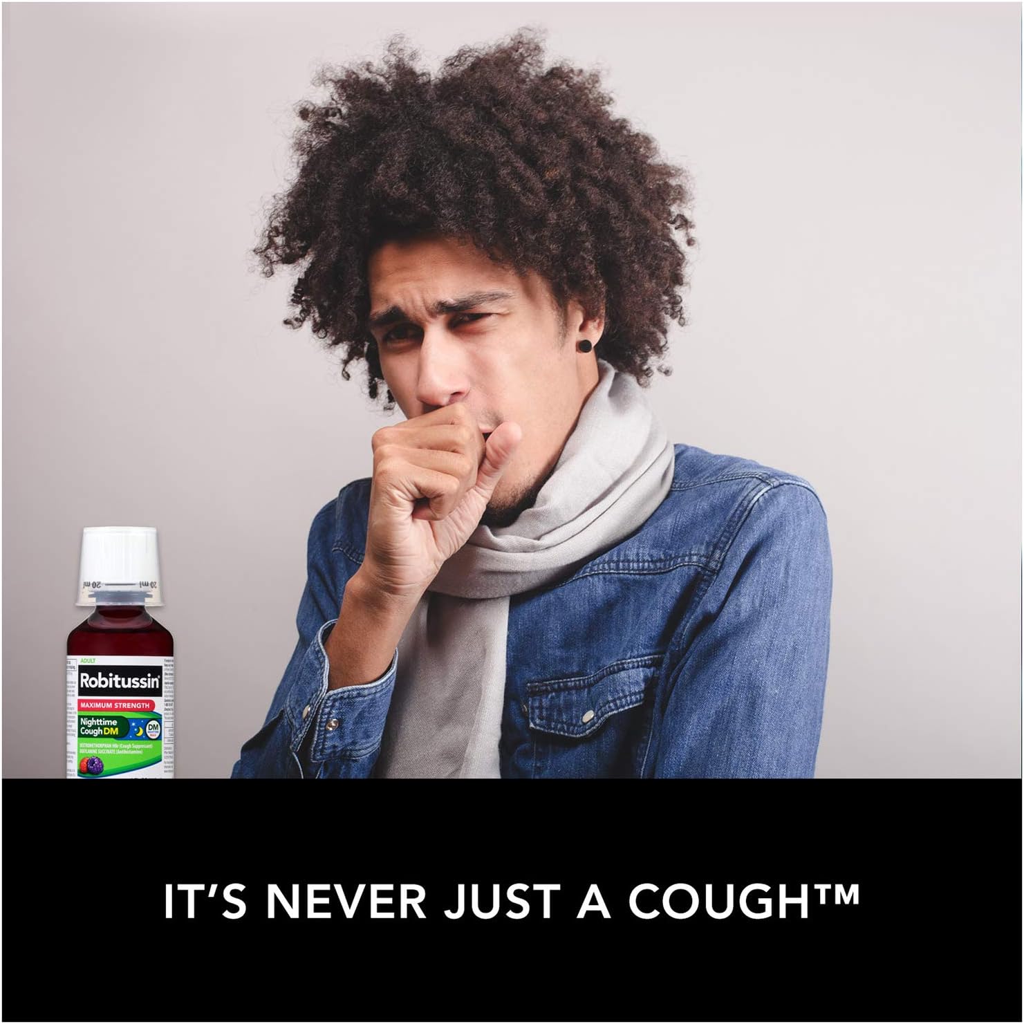 Robitussin Maximum Strength Nighttime Cough DM, Cough Medicine for Adults, Berry Flavor - 8 Fl Oz : Health & Household