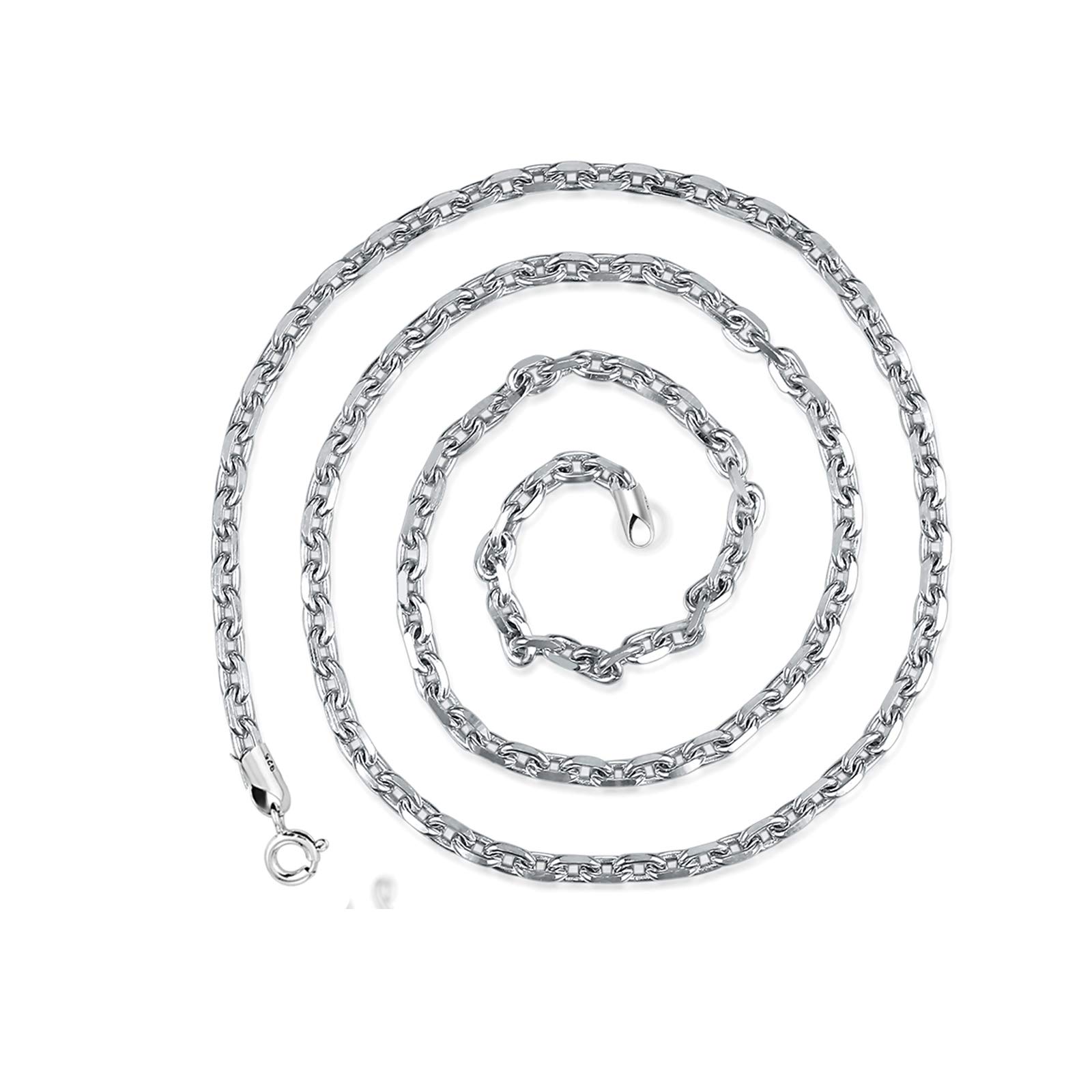 Collier argent KnSam avec chaîne câble 3mm de 45 à 65cm - 8