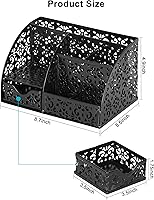 Vista 8 de EasyPAG Organizador de Escritorio Portaplumas con Cajón Copa para Lápices para Escritorio 6 Compartimentos Caddy de Oficina de Metal