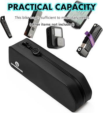 Waterproof Bike Top Tube Bag - TPU Bolt-On & Strap Mount Frame Pack, Lightweight Aerodynamic Cycling Storage for Mountain/Road/Gravel Bicycle Accessories