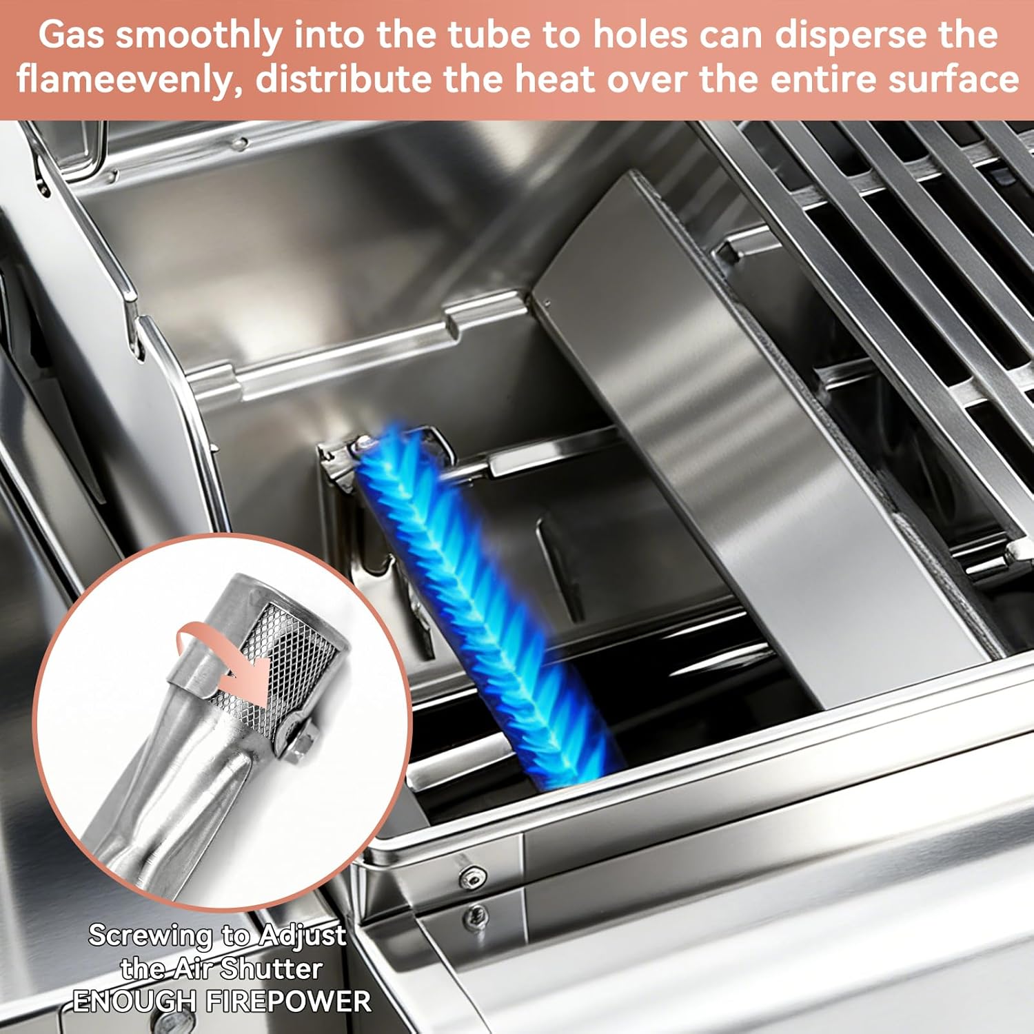 Spirit E210 7635 Flavorizer Bars & 69785 Grill Burner Tubes for Weber Spirit I II & GS4 200 E210 E220 S210 S220 with Front Control, 15.3" Flavor Bar and 18" Burner for Weber Spirit 2 Replacement Parts