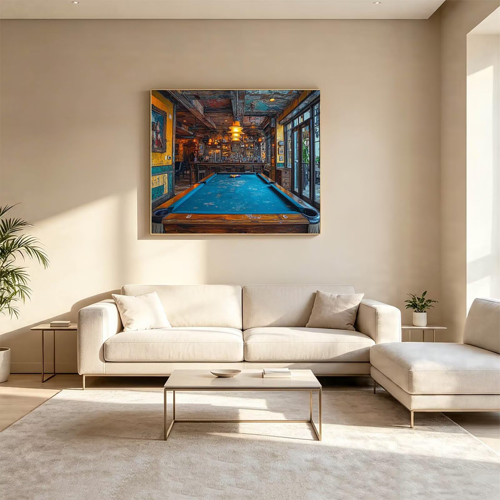 Malowanie po numerach bilardowe nowoczesne obrazy do salonu 95 x 70 cm ZSHS