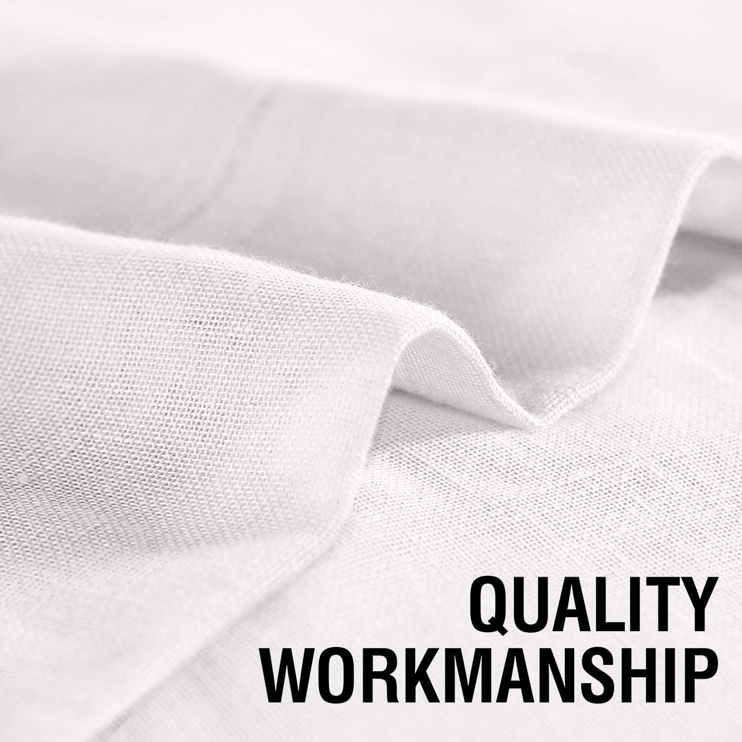 H.VERSAILTEX Elegant Linen Blended White Curtains Privacy Protection Light Filtering Grommet Window Drapes, Linen Semi Sheer Curtains for Living Room(2 Panels, 52" W x 108" L, Off White)