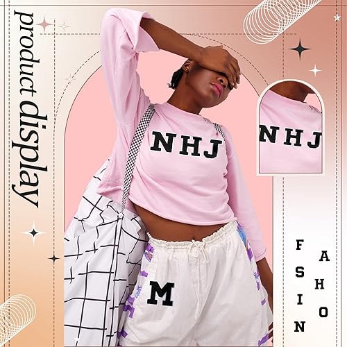 Miniatura 9 de 104 parches de letras de felpilla para planchar, grandes, de 3.2 pulgadas de alto x 2.4 pulgadas de ancho, parches para planchar en ropa, parches