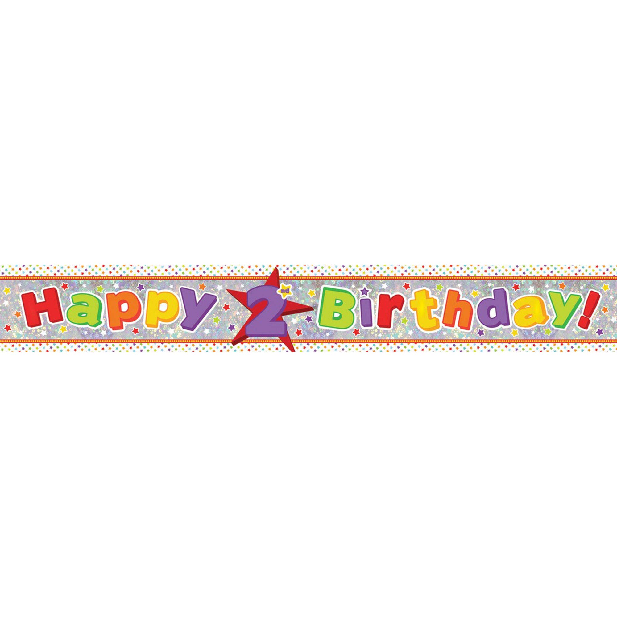 Amscan Multicoloured 9900014 Banner 2.7M Holog Hb 2Nd Multi