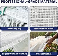 Vista 3 de Tarps Now - Lona de polietileno translúcida de 6 x 8 pies, cubierta impermeable resistente de 14 milésimas de pulgada de pulgada de diámetro, lona