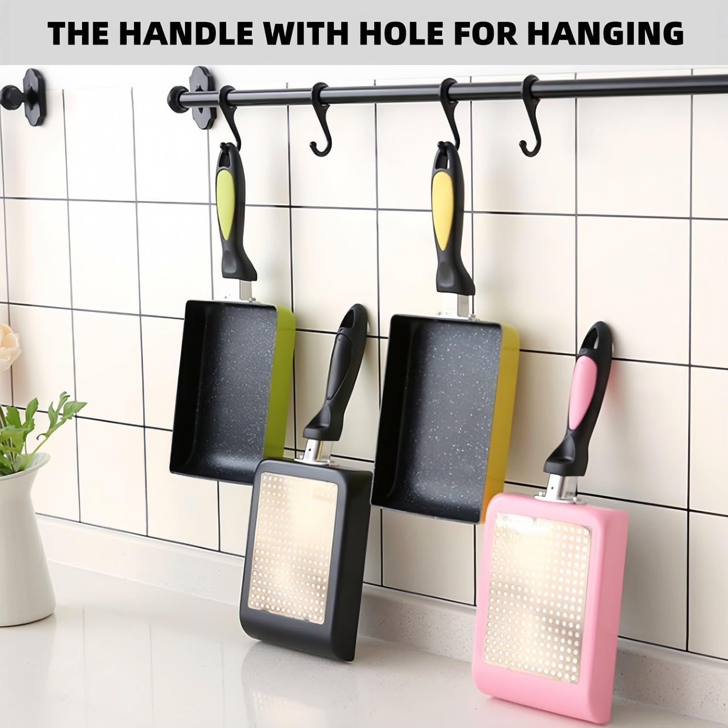 Nonstick Tamagoyaki Pan - Multifunctional Japanese Omelette Maker, Rectangle Mini Frying Pan For Eggs, Pancakes, Bacon, Sushi & More (yellow) Yellow