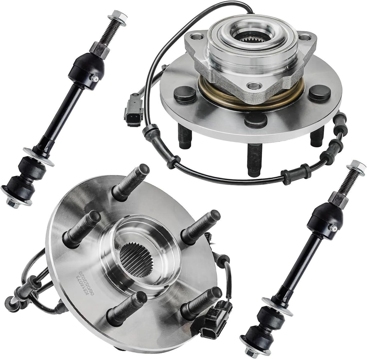 Detroit Axle - 2WD Front Wheel Bearing Hubs Sway Bars for 02-05 Dodge Ram 1500, Replacement 2002 2003 2004 2005 Ram 1500, 2 Wheel Bearing and Hubs Assembly 2 Sway Bars 5 Lugs