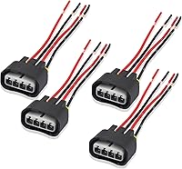 SSNNNU 4PCS Ignition Coil Connectors for Toyota Camry Corolla RAV4 Lexus - 4-Port Harness OEM 90980-11885 Replacement L4 2.4L