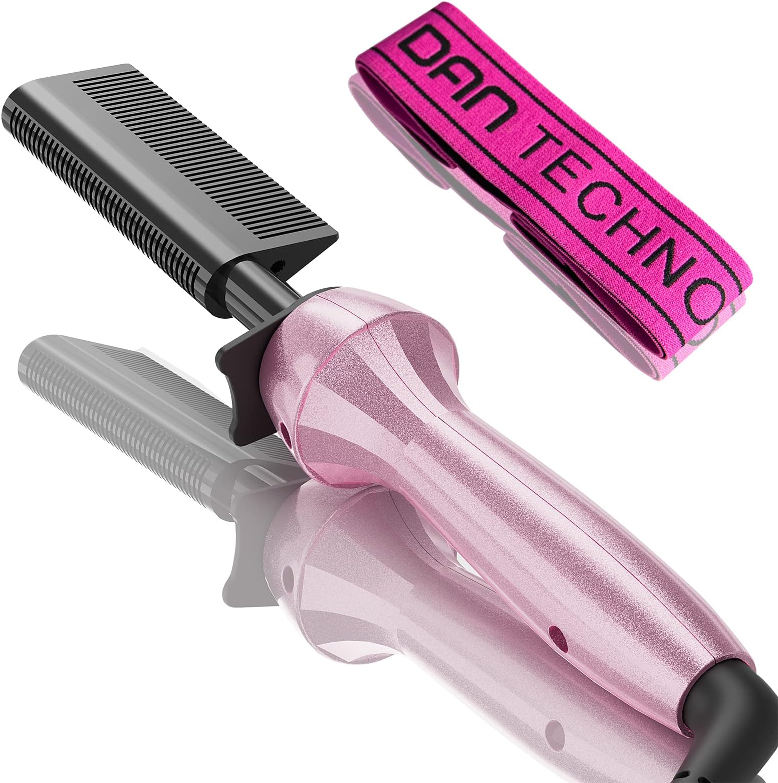 Dan Technology Double-Sided Teeth hot Comb,Hot Comb Electric for Wigs,Travel Size Plug in hot Comb,500 Degree HotComb Hair Straightener,Adjustable Temperature,60 min Shut Off