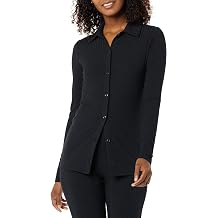Amazon Essentials womens Wide Rib Long Sleeve Button-up Collared Cardigan Pants Sold Separately