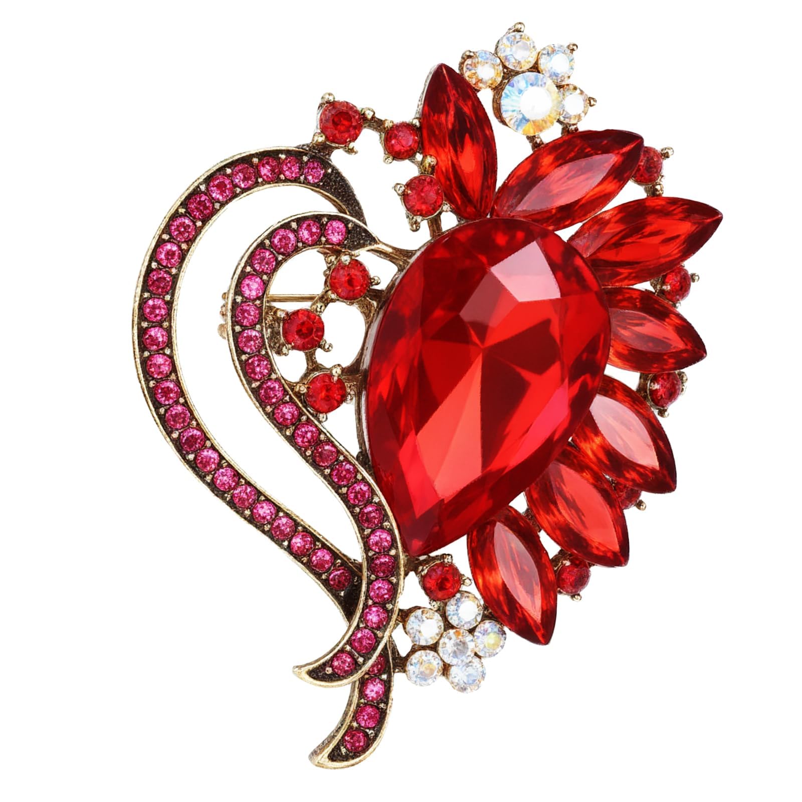 1 Piece Saree Brooch for Women, Fashion Crystal Flower Brooch Pin, Elegant Accessory for Wedding Ceremonies and Formal Parties, Regular Fashion Enhancement for Special Occasions-image-25