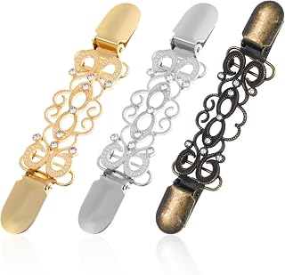 Sweater Clip, 3 Pcs Cardigan Clips Non-slip to Hold Sweater Together (3 Colors)