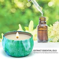 Vista 4 de Juego de 16 velas perfumadas de regalo – Velas de cera de soja natural de fragancia fuerte de 2.5 onzas en frascos de lata de viaje portátiles