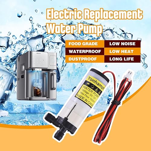 Miniatura 2 de Mini bomba eléctrica de repuesto DC de 12 V para máquina de hielo, máquina de café y dispensador de agua, bomba de transferencia de agua de