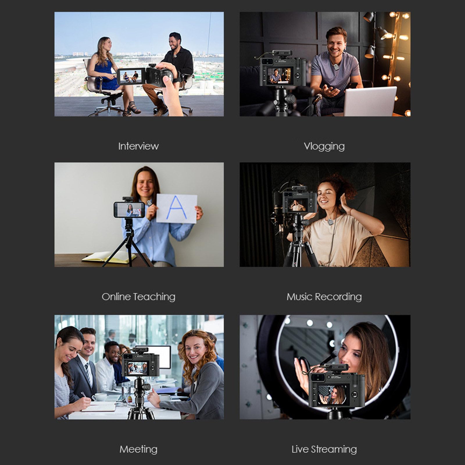 Microfono lavalier wireless, radio per cellulare e memoria integrata per microfono, apri il coperchio e registra audio trasmesso in diretta all'aperto
