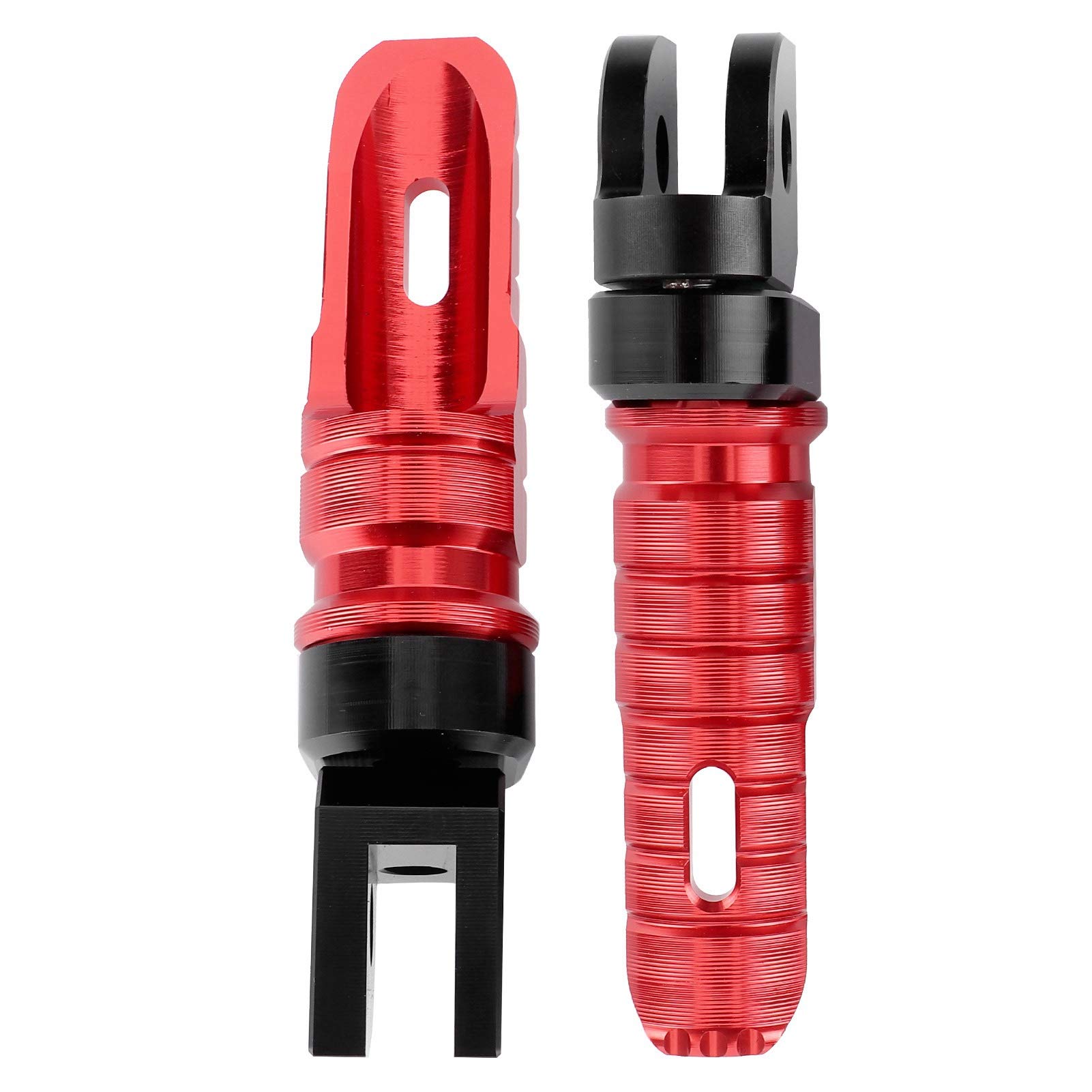 Paires de repose-pieds avant de moto Yctze avant gauche droite pour MT-03 MT-25 MT-07 MT-09 R3 XJ6(rouge)