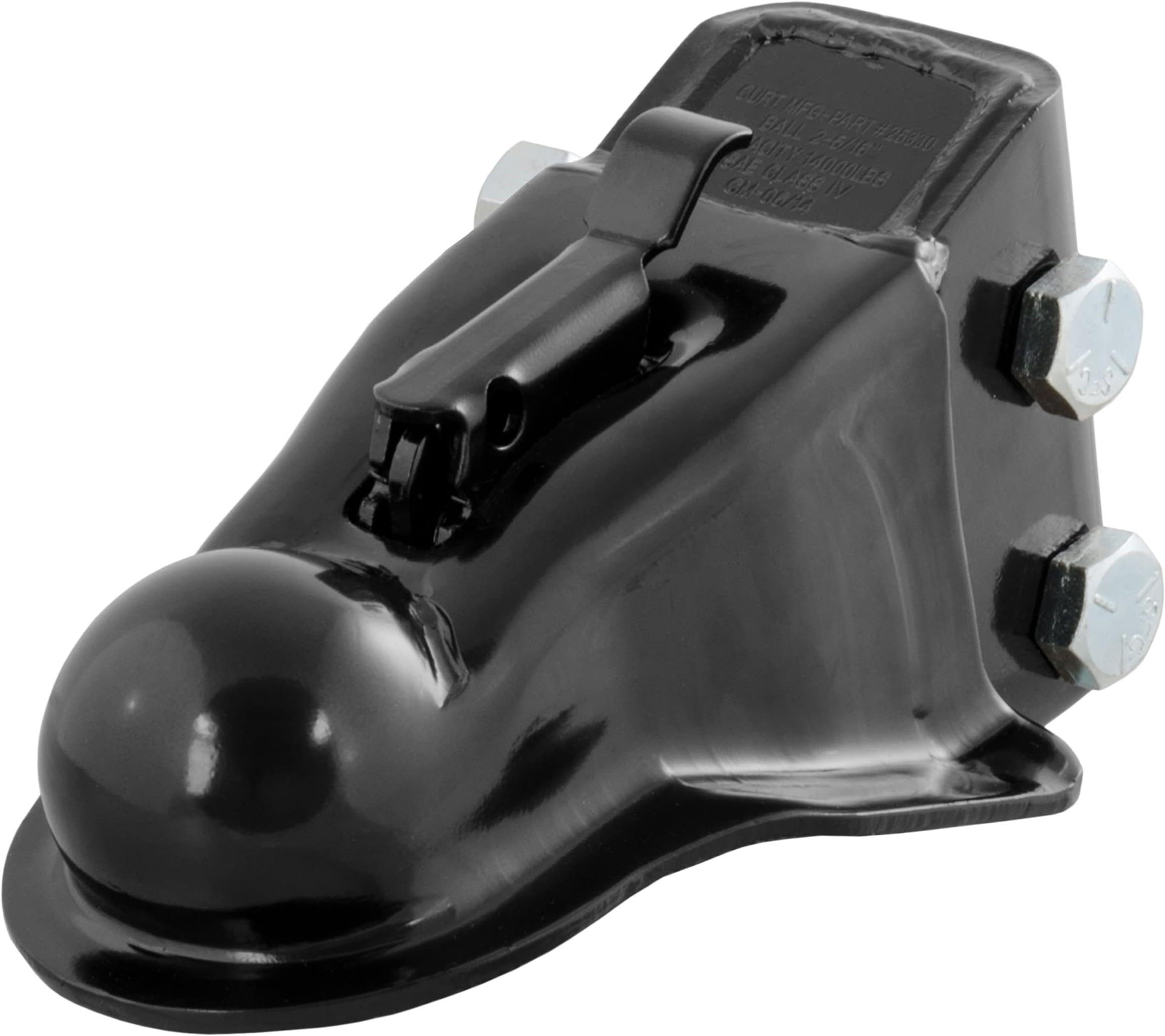 CURT 25330 Channel-Mount Adjustable Trailer Coupler, 2-5/16-Inch Hitch Ball, 14,000 lbs