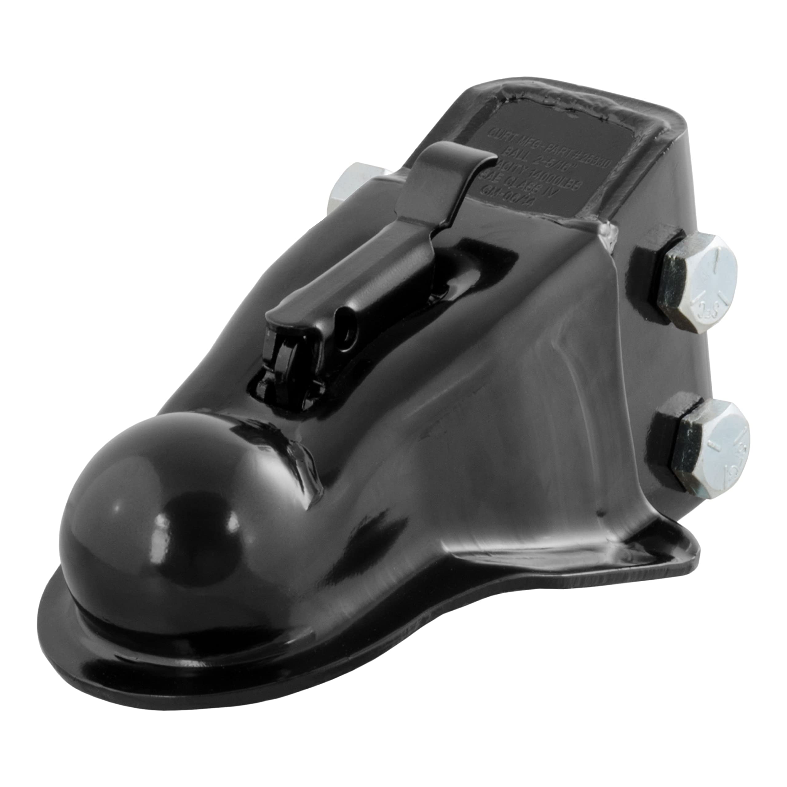 CURT 25330 Channel-Mount Adjustable Trailer Coupler, 2-5/16-Inch Hitch Ball, 14,000 lbs, Black