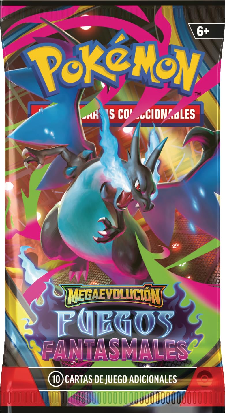Pokémon: Expositor de Sobres de Mejora de Megaevolución-Fuegos Fantasmales de JCC Pokémon (18 Sobres de Mejora)