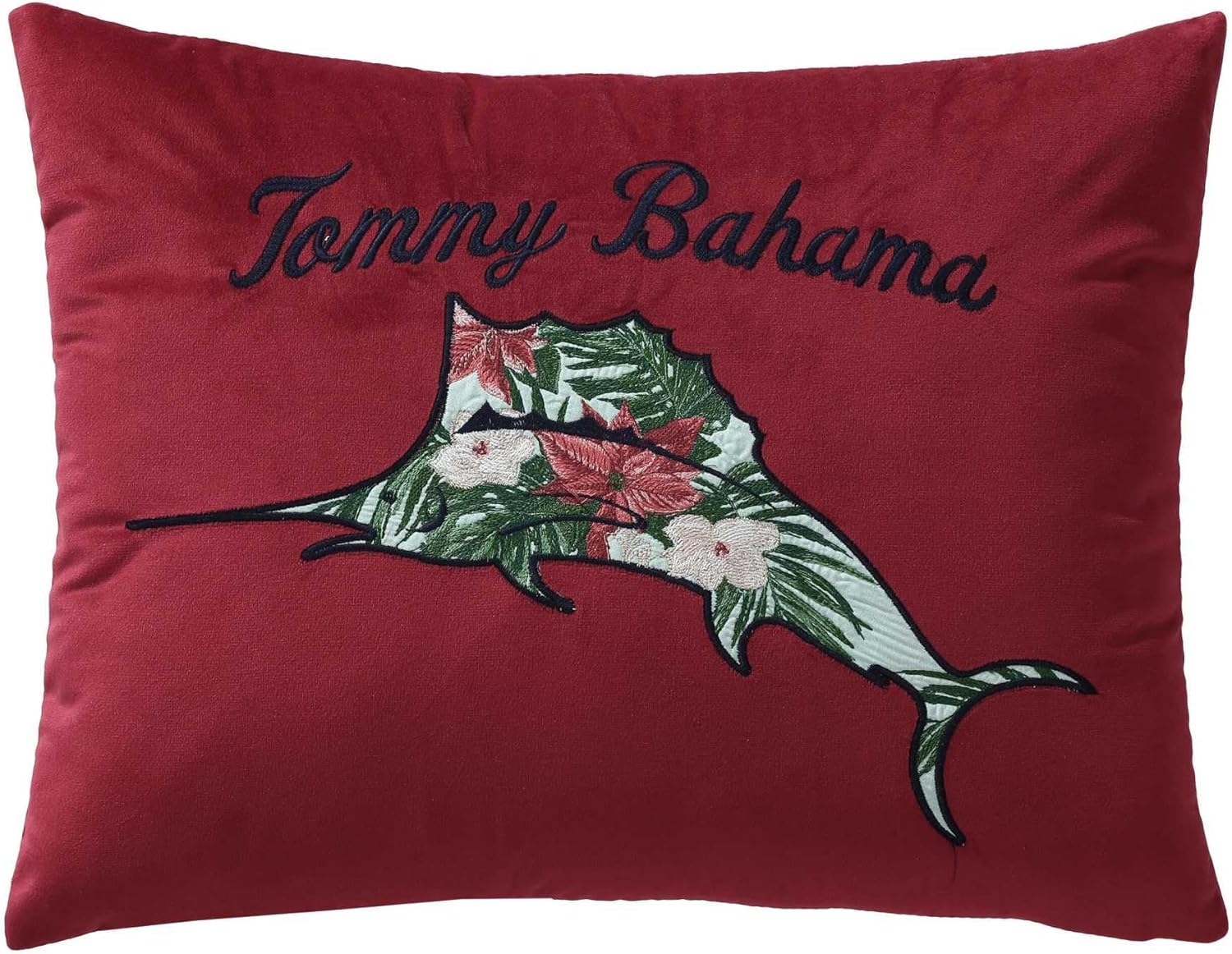 Tommy Bahama Throw Luxuriously Soft Pillow with Zipper Closure for Bed or Couch, Home Essentials, 20 x 20, Holiday Retriever Navy
