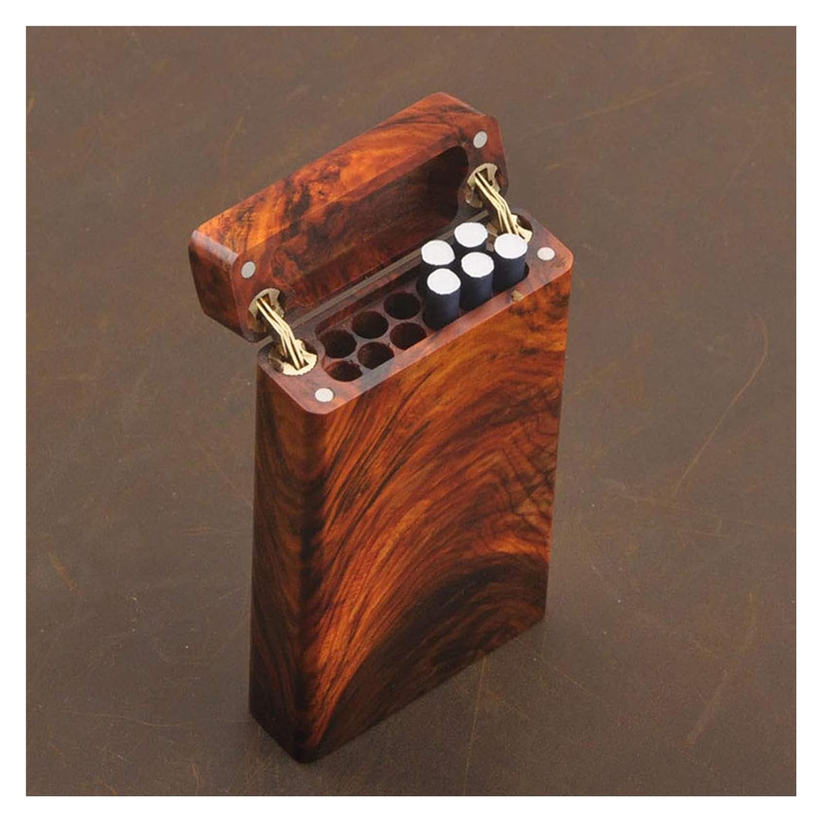 Etui na papierosy, Etui na papierosy Slim Portable Drewniane etui na papierosy Magnes Adsorpcja Clamshell Kreatywne sterowanie Projekt Etui na papierosy