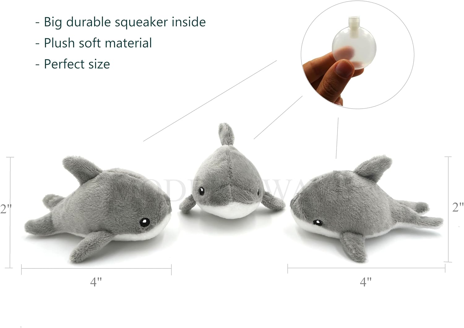 MODERN WAVE - Interactive Squeaky Plush Hide and Seek Squirrel Type Puzzle Toy for Dogs, Medium Size (Ocean and Dolphins) - Image 3