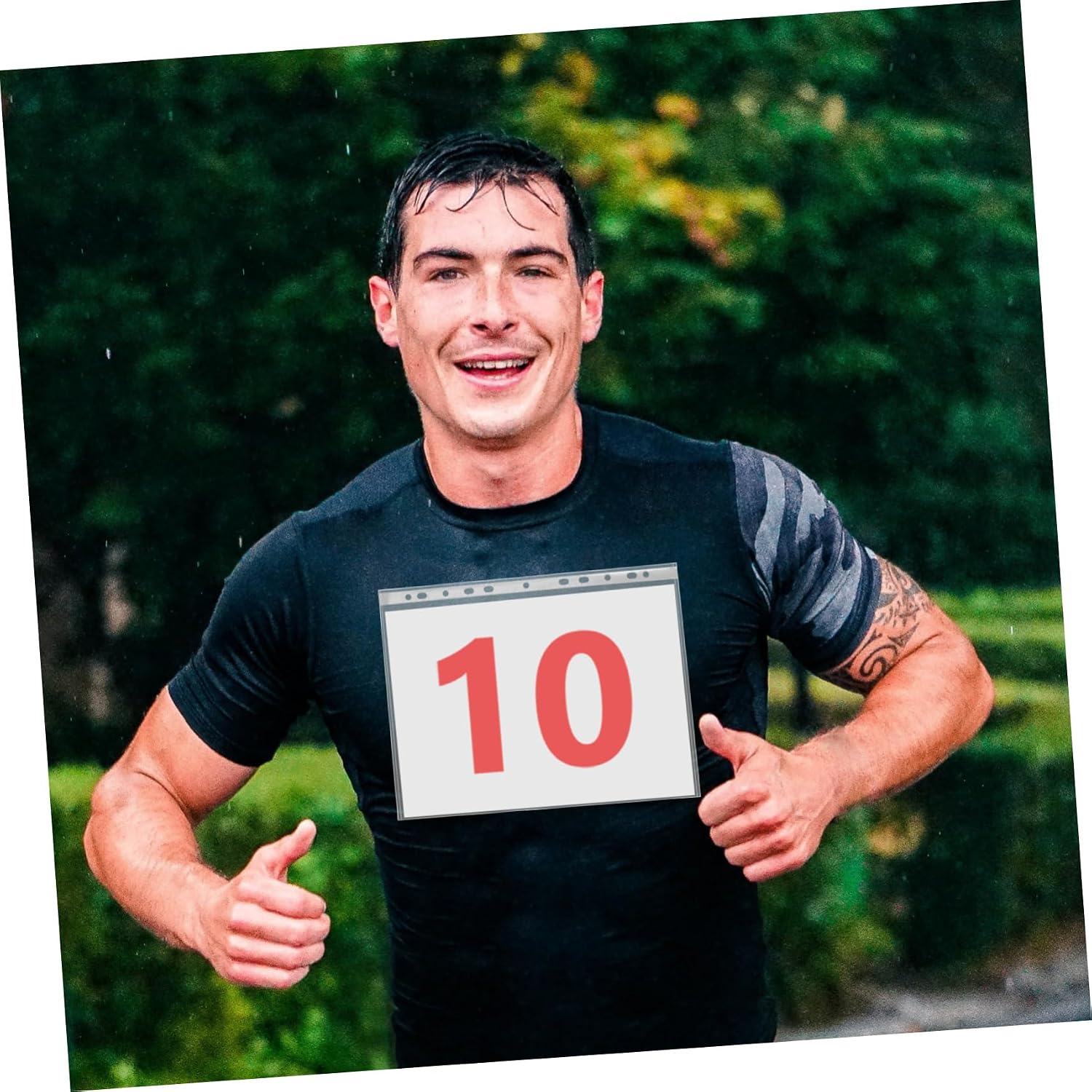100pcs Race Bib Holder Clips Bib Display Bag for Running Material Reusable for Families and Friends