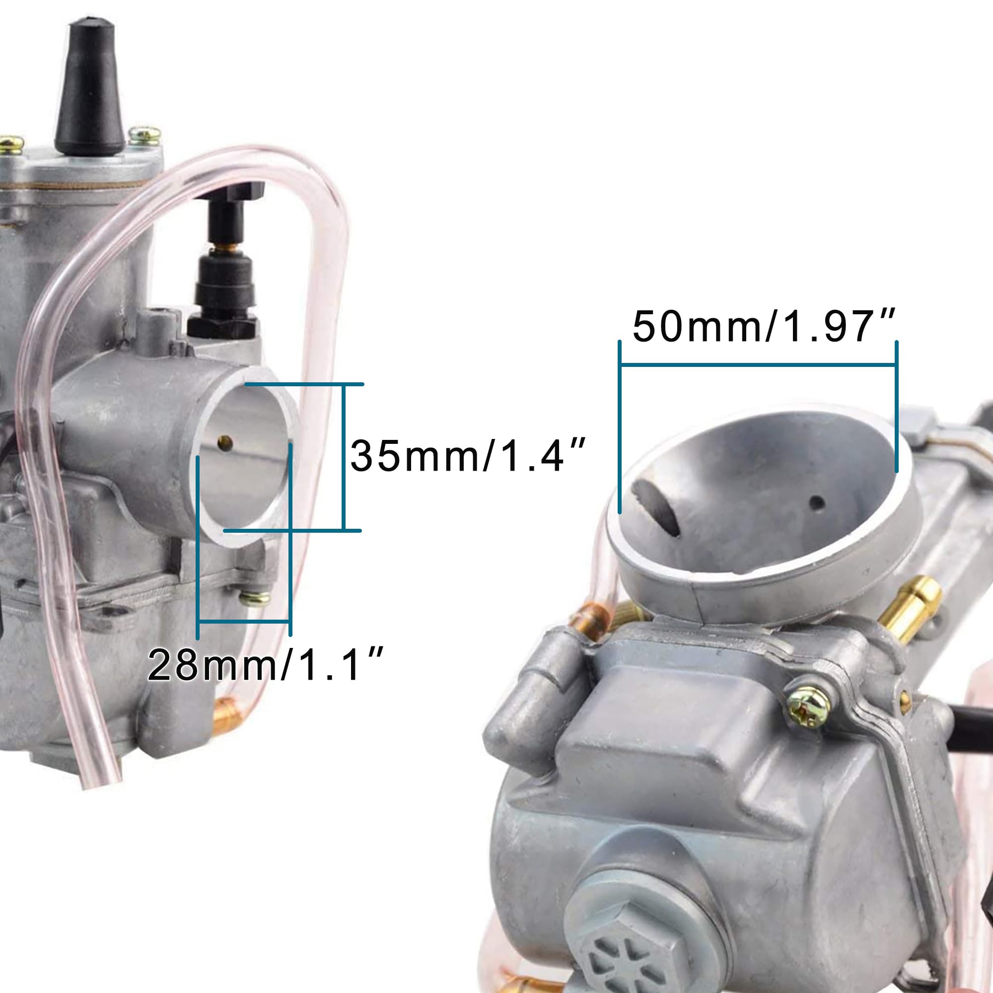 GOOFIT Carburatore 28 Moto sostituzione per 4 Tempi 125cc 150cc ATV Quad Go Kart Pit Bike Ciclomotore e Scooter Cafe Racer