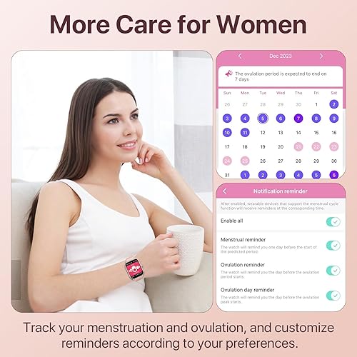 Miniatura 7 de Walkerfit Reloj inteligente para hombres y mujeres, reloj inteligente Bluetooth de 2.01 pulgadas para llamadas con monitor de frecuencia cardíaca