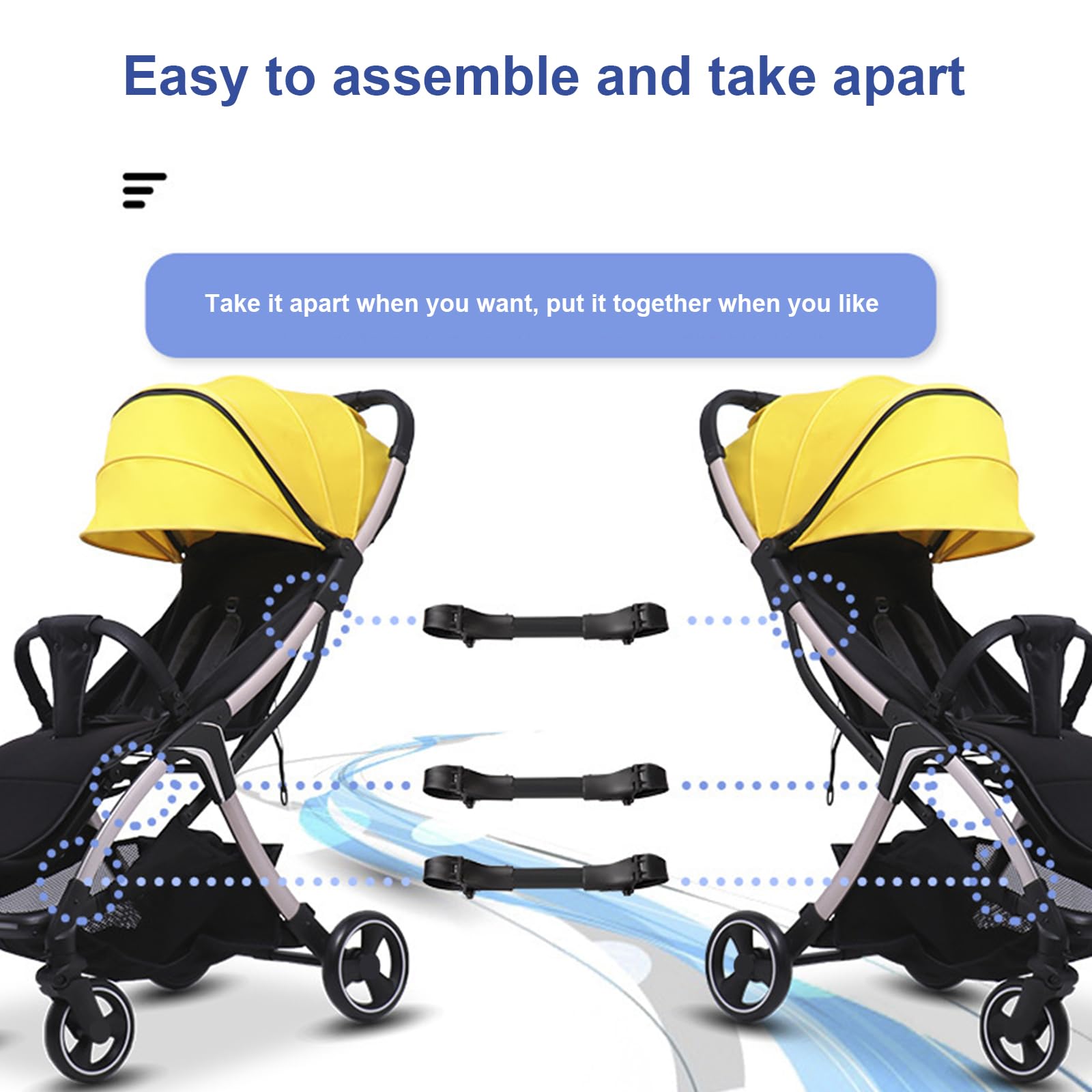 Connecteur De Poussette Pour Bébé En Aluminium Universel Noir | Connecteur De Poussette Pour Bébé Compatible Avec La Plupart Des Poussettes Pliantes Légères Pour Un Usage Pratique