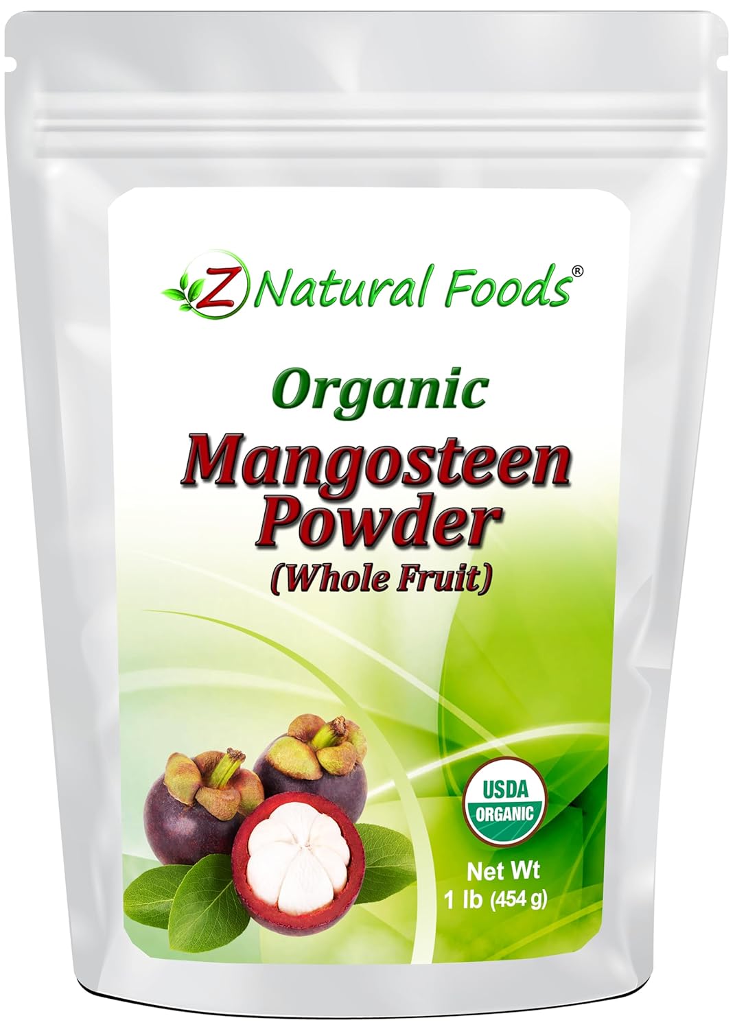 Z Natural Foods Mangosteen Fruit Powder, Nutrition-Packed, Supports Healthy Skin, Joints, and Blood Circulation, Perfect for Juice, Yogurt, and Smoothies, Non-GMO, Vegan, Gluten-Free, Kosher, 1 lb.