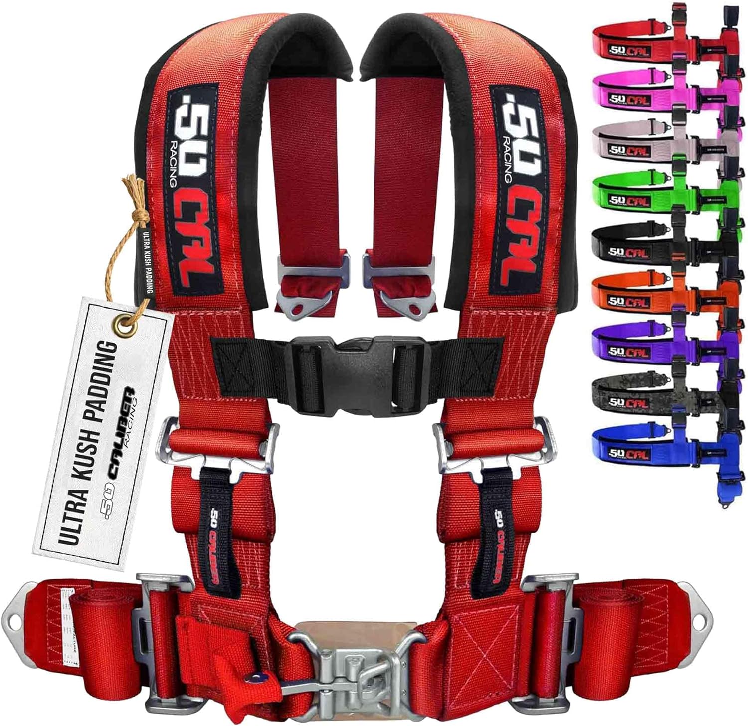 1pc Red 5 Point Harness for Bucket Seat, Latch Release, Racing Harness 5 point, Race Car, UTV, RZR [6005]