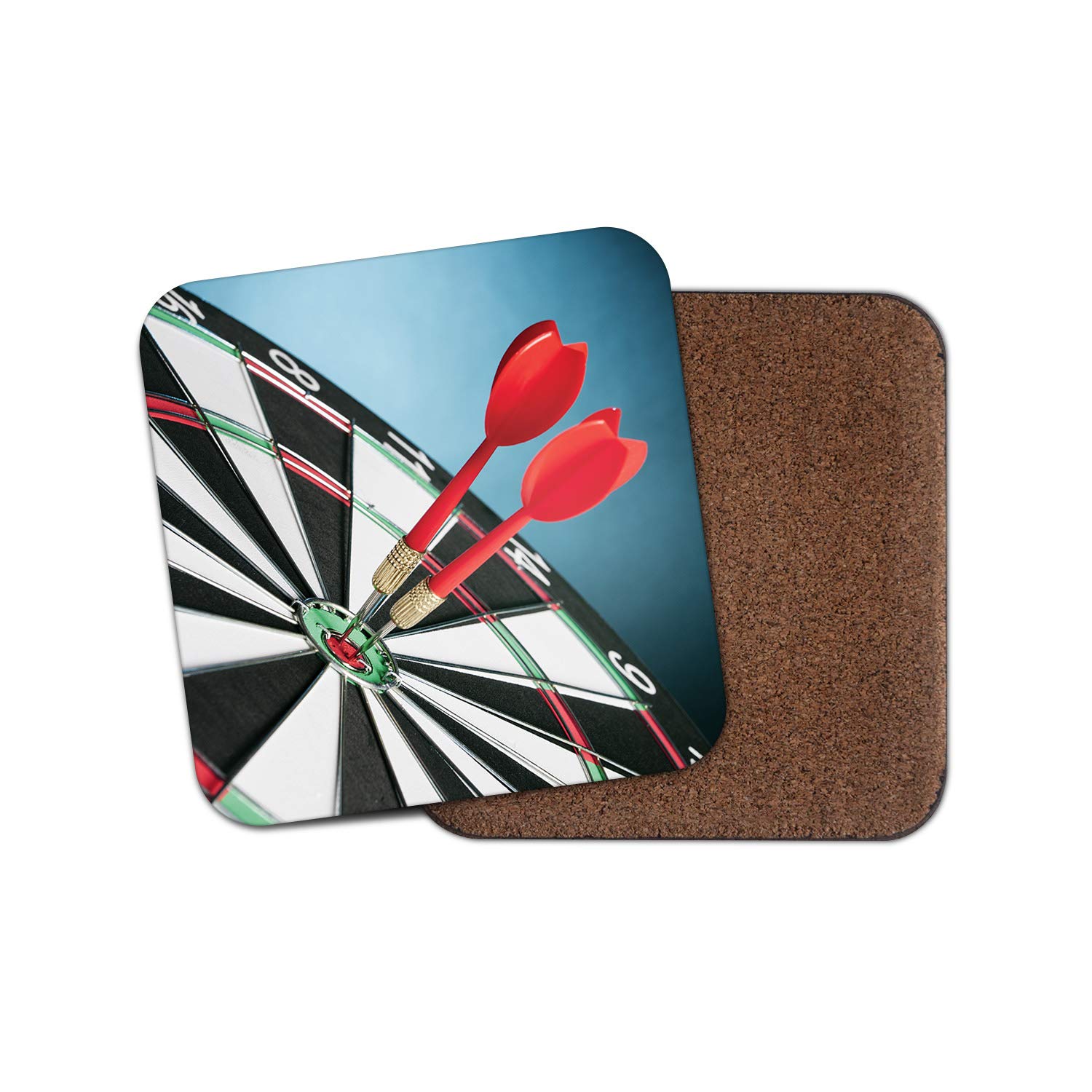 Destination Vinyl Ltd Men's Multicolor 1 X Dart Board Coaster - Darts Pub Dad Uncle Son Sports #15860
