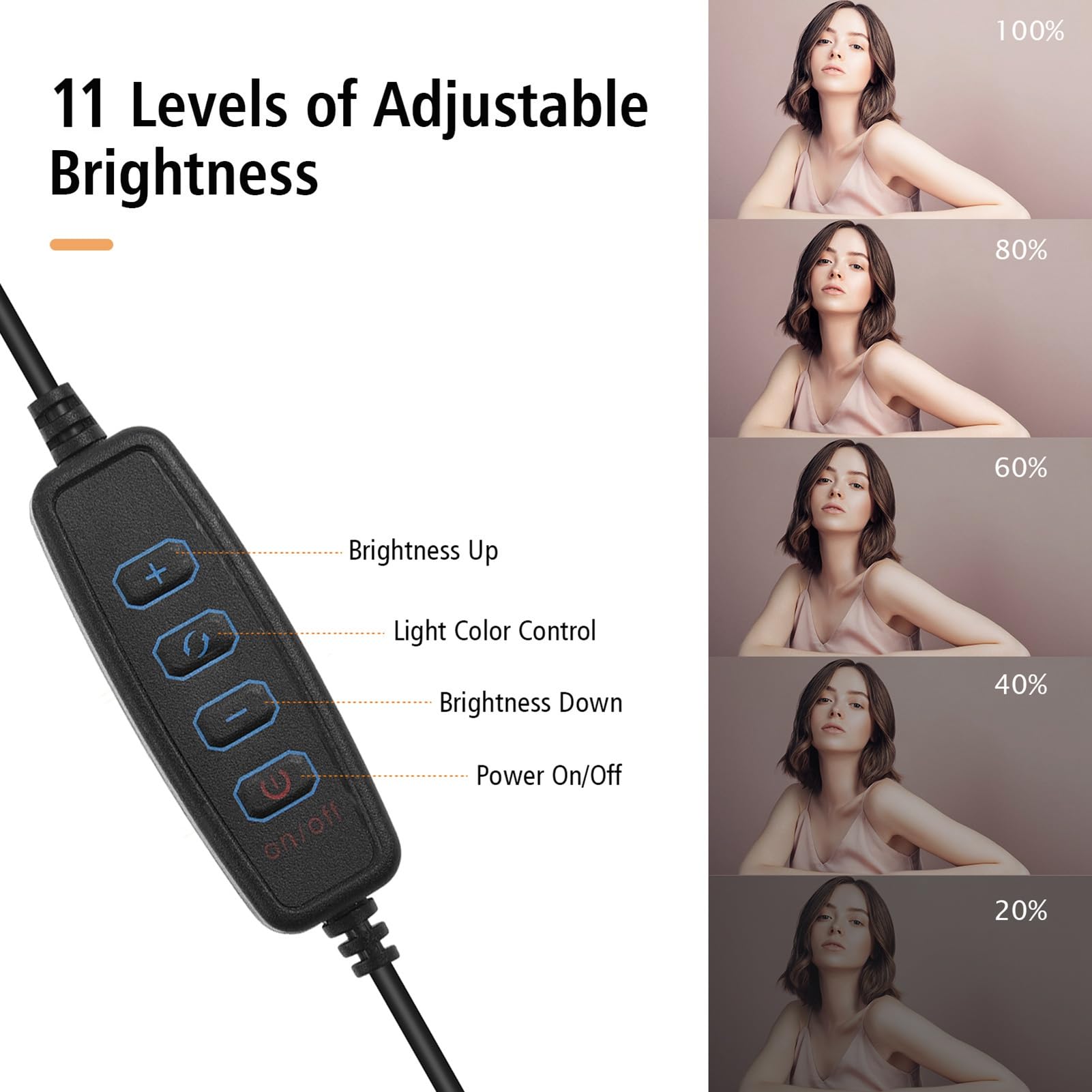 luce video led,HUIOP Kit luce video LED USB Illuminazione per videoconferenza con 2 * Luce di riempimento LED 3200K-5600K dimmerabile + 2 * Treppiede estensibile + 16 * Filtri colorati per streaming l
