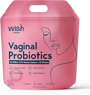 Probiotics for Women Vaginal Health – 20 Billion CFU Vaginal Probiotics, pH Balance, Yeast & Odor Support, Women’s Flora & UTI Defense, 10 Strain Probiotic Blend, Non-GMO, Vegan – 60 Capsules