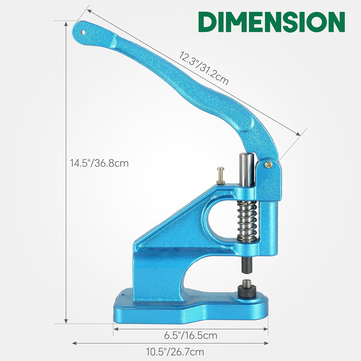 ATPEAM Hand Press Grommet Machine | 3 Dies (#0#2#4) Heavy Duty Industrial Eyelet Grommet Machine with 1500 Eyelets