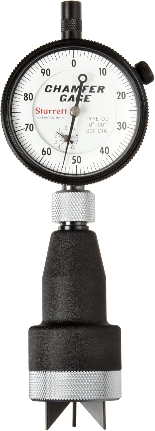 Starrett 685-2Z Inch Reading External Chamfer Gauge, 0-90 Degree Angle, 3/16" - 1" Range