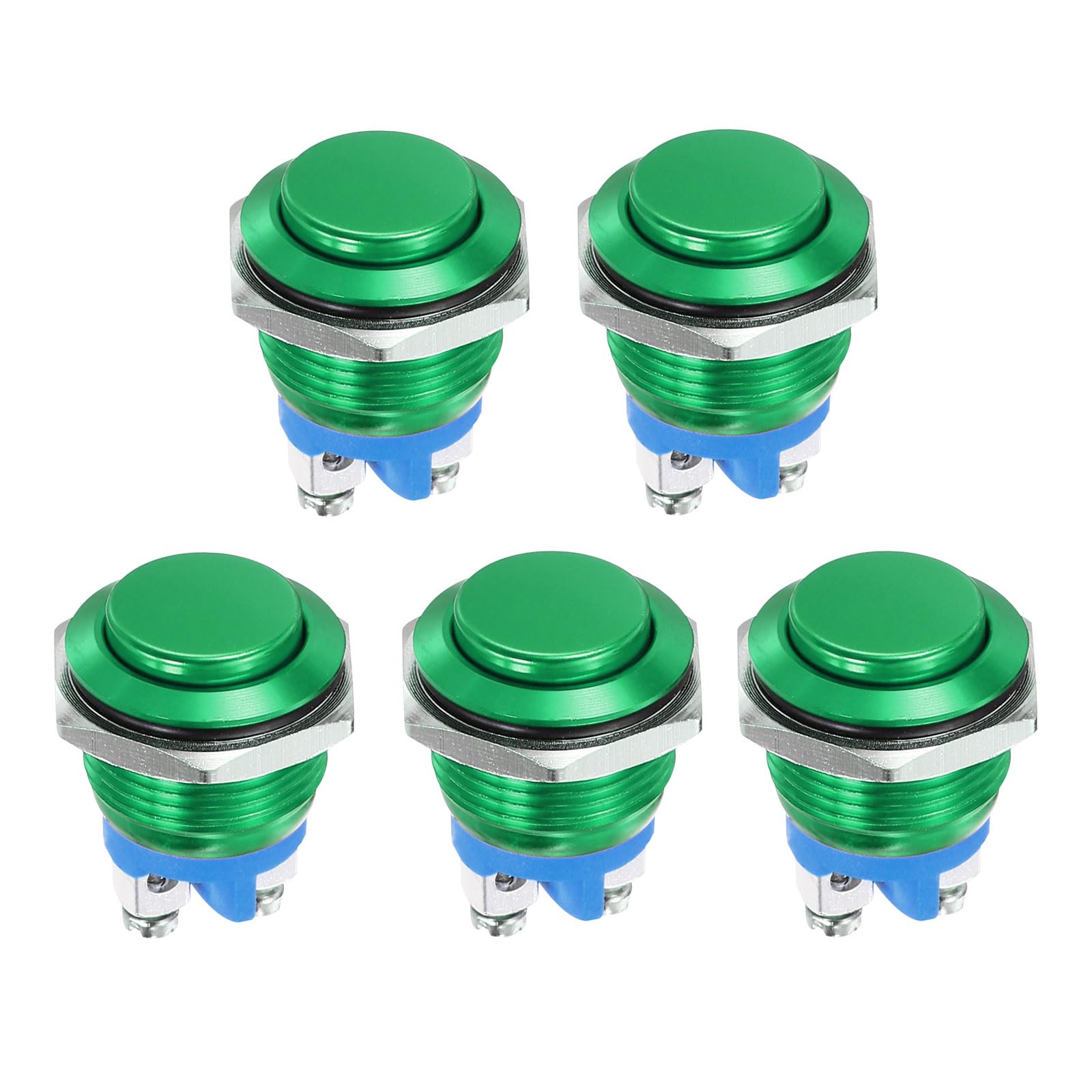 DMiotech 16mm / 5/8" Push Button Switch, IP66 1NO 0-250V 5A Momentary Push Button Starter Light Switch Self-reset