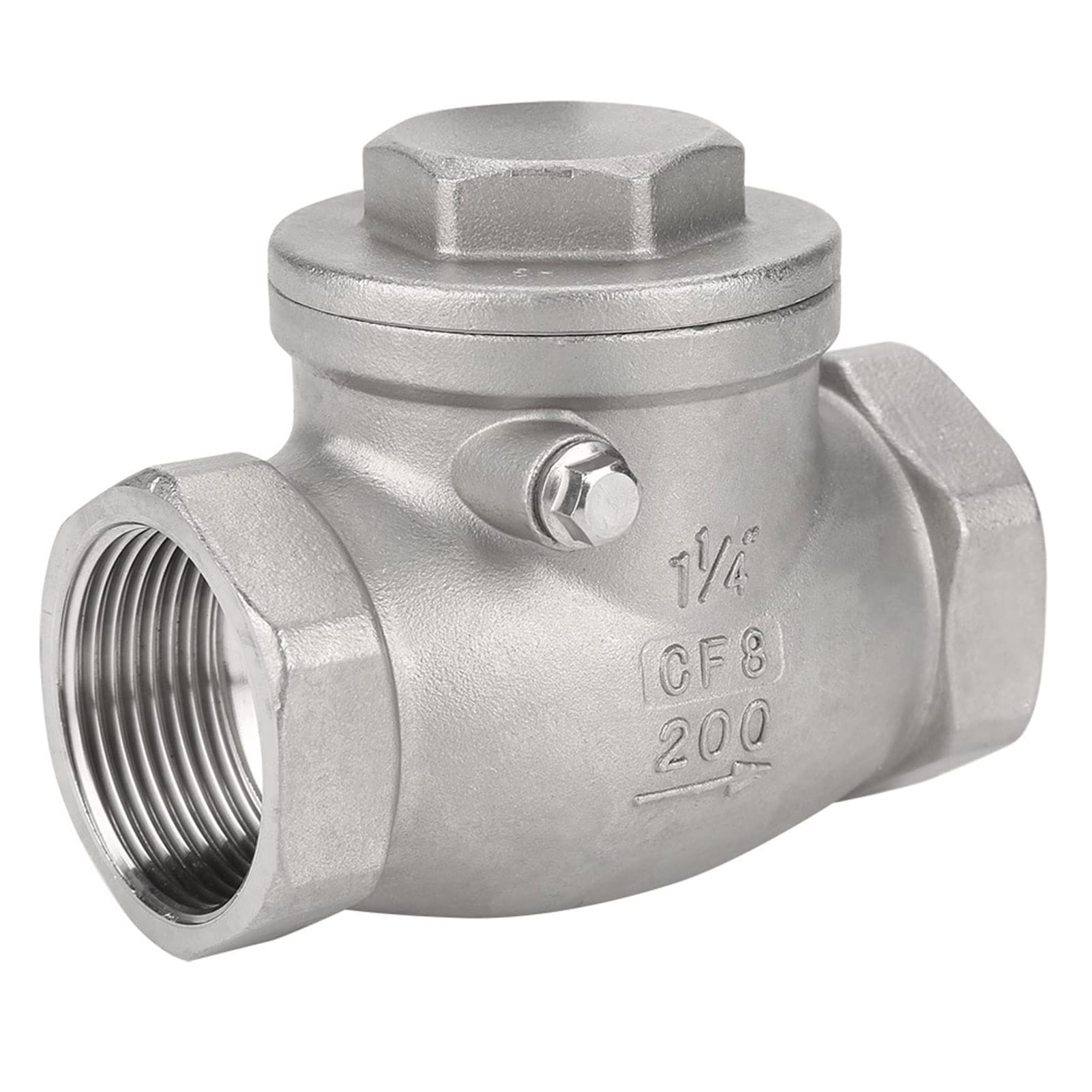 Clapet anti-retour oscillation DN32 inox pour stopper les coups de bélier et reflux 200 PSI