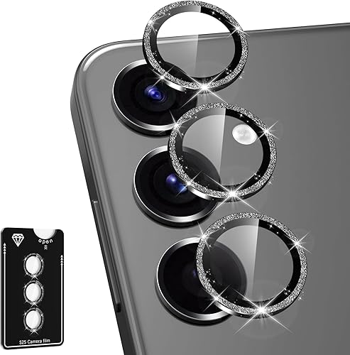 Miniatura 74 de Protector de lente de cámara para Samsung Galaxy S25 FE, cubierta individual de lente de vidrio templado con anillo de metal, [fuerte adsorción]