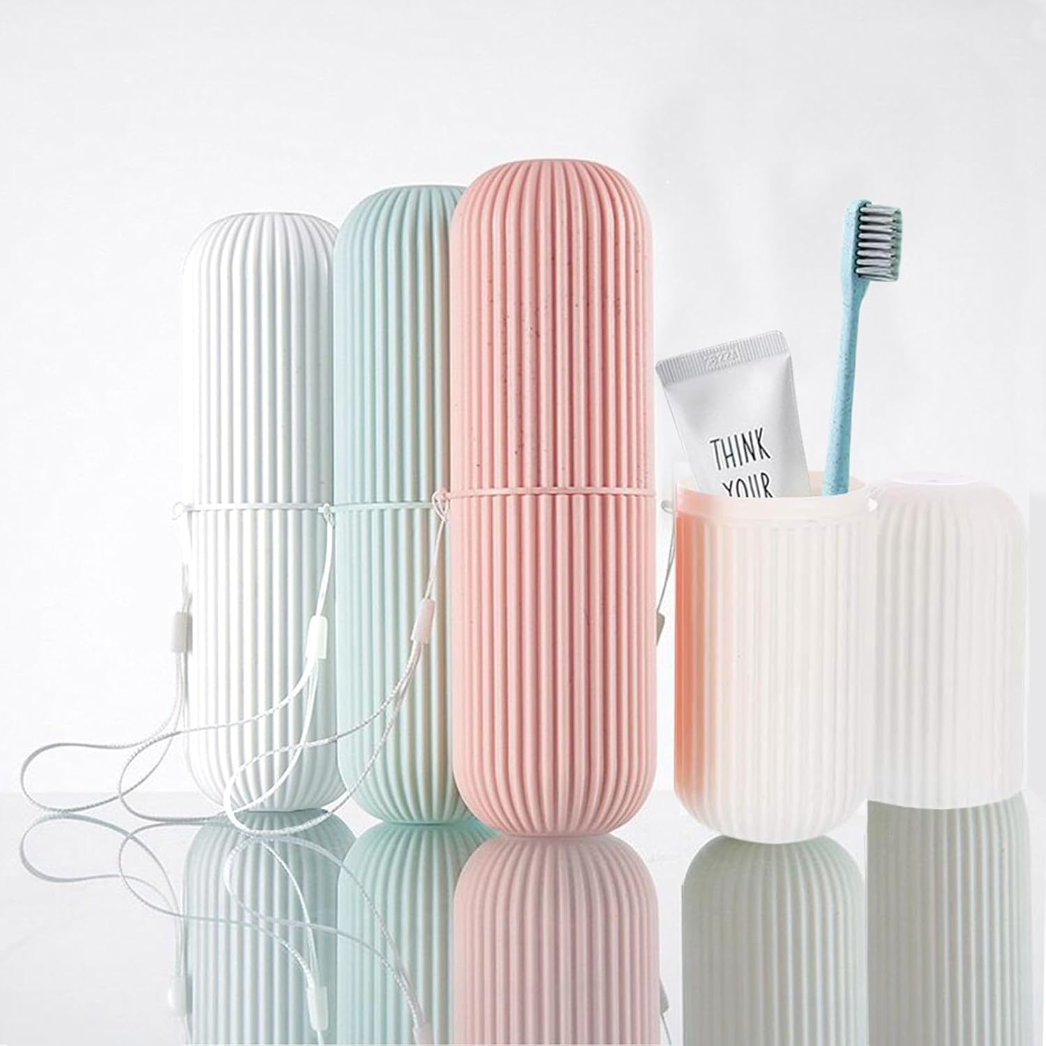 3 Pcs Toothbrush Travel Cases, Portable Travel Toothbrush Holder Cases Set，Useful