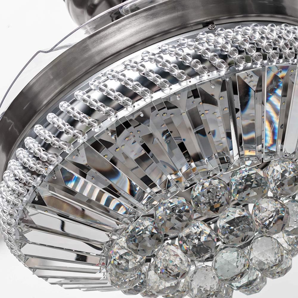 70% Off Everything YEELED Light 42 Invisible Crystal Reversible Ceiling Fans Light Remote Control 4 Retractable Clear Acrylic Blades Fan Chandelier Bedroom Ceiling Light Kits with Fans (Chrome-02) Best Deal Cheap 🛒 YEELED Light 42 Invisible Crystal Reversible Ceiling Fans Light Remote Control 4 Retractable Clear Acrylic Blades Fan Chandelier Bedroom Ceiling Light Kits with Fans (Chrome-02)