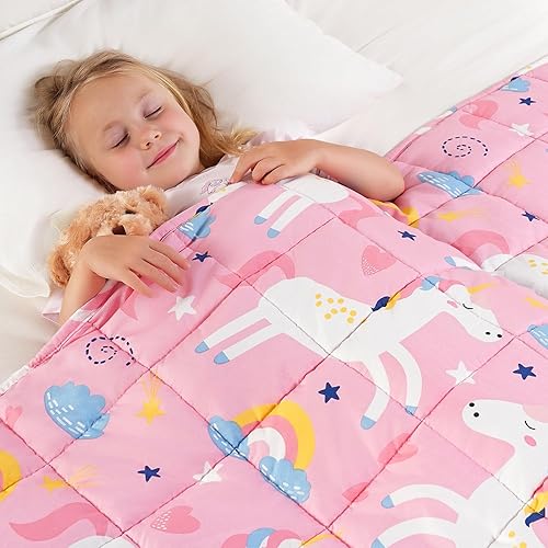 Miniatura 23 de Kivik Manta con peso de 3 libras, transpirable, pequeña y pesada, para dormir y relajarse, para cama, sofá, hogar, escuela, lavable a máquina