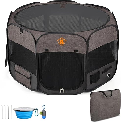 EBYTE Corralito portátil de 29 pulgadas para perros pequeños, plegable, ligero, lavable, resistente al agua, para gatos, conejos, animales pequeños,