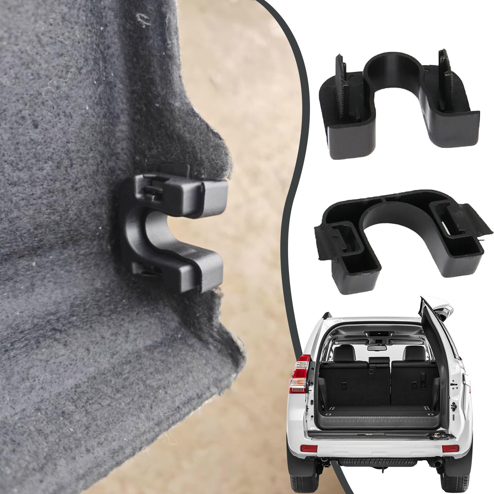 GVSS Clips de Fixation Voiture 1539663, Fixation Plage Srrière pour DS3,Supports Plage Arriere C3,pour Ford Fiesta MK7 MK8,pour Citroën C3 DS3,Compatible avec Focus Nissan Qashqai J10